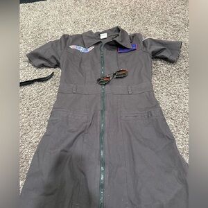 Gray Top Gun dress with Patches